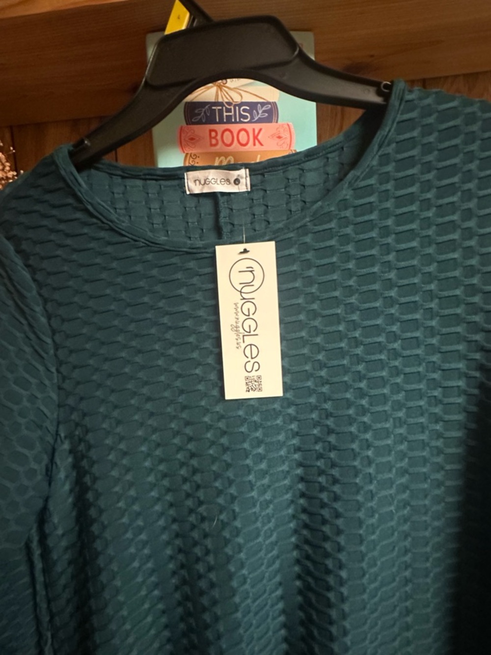 Teal Textured Ruffle-Hem Tunic - Picture 2 of 2